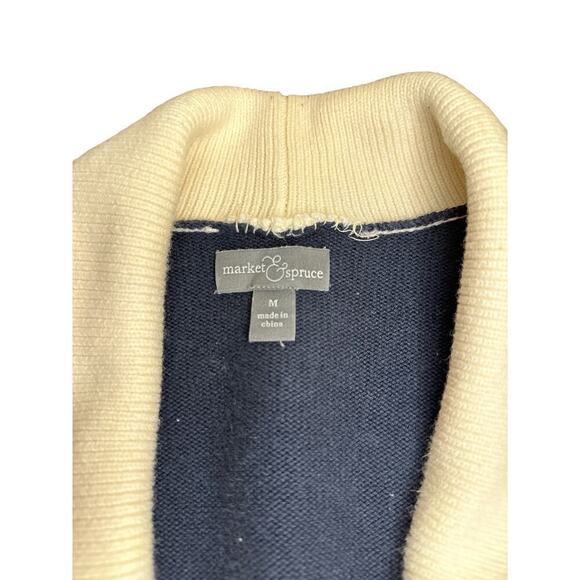 Market & Spruce Women's Colorblock Open Front Knit Cardigan Sweater Size M Multi - Picture 7 of 9